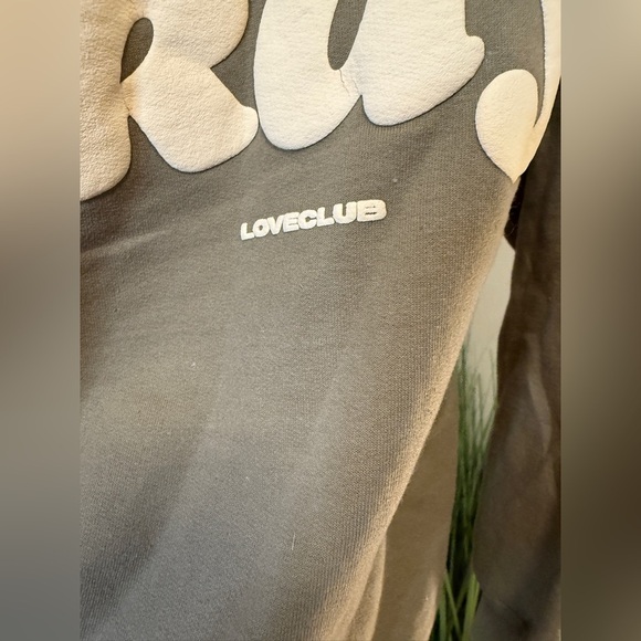 Love Club Olive Hoodie CONTINUE TO LOVE SIZE MEDIUM - Picture 4 of 8